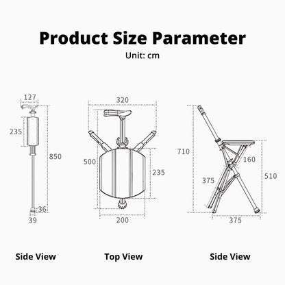 "Portable folding walking cane with seat, lightweight aluminum frame, tripod base, ergonomic handle for stability and comfort