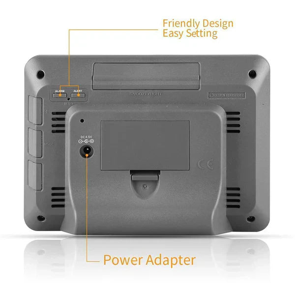 Premium wireless home weather station with vibrant LCD display, dynamic icons, and sleek design for accurate indoor/outdoor d