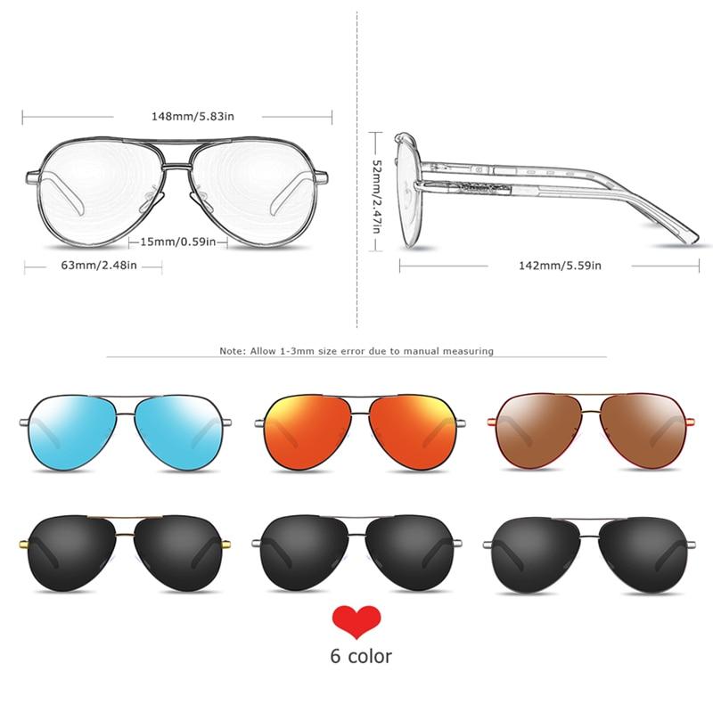 Caleb Pilot Sunglasses – Stainless Steel, Polarized for Men-6