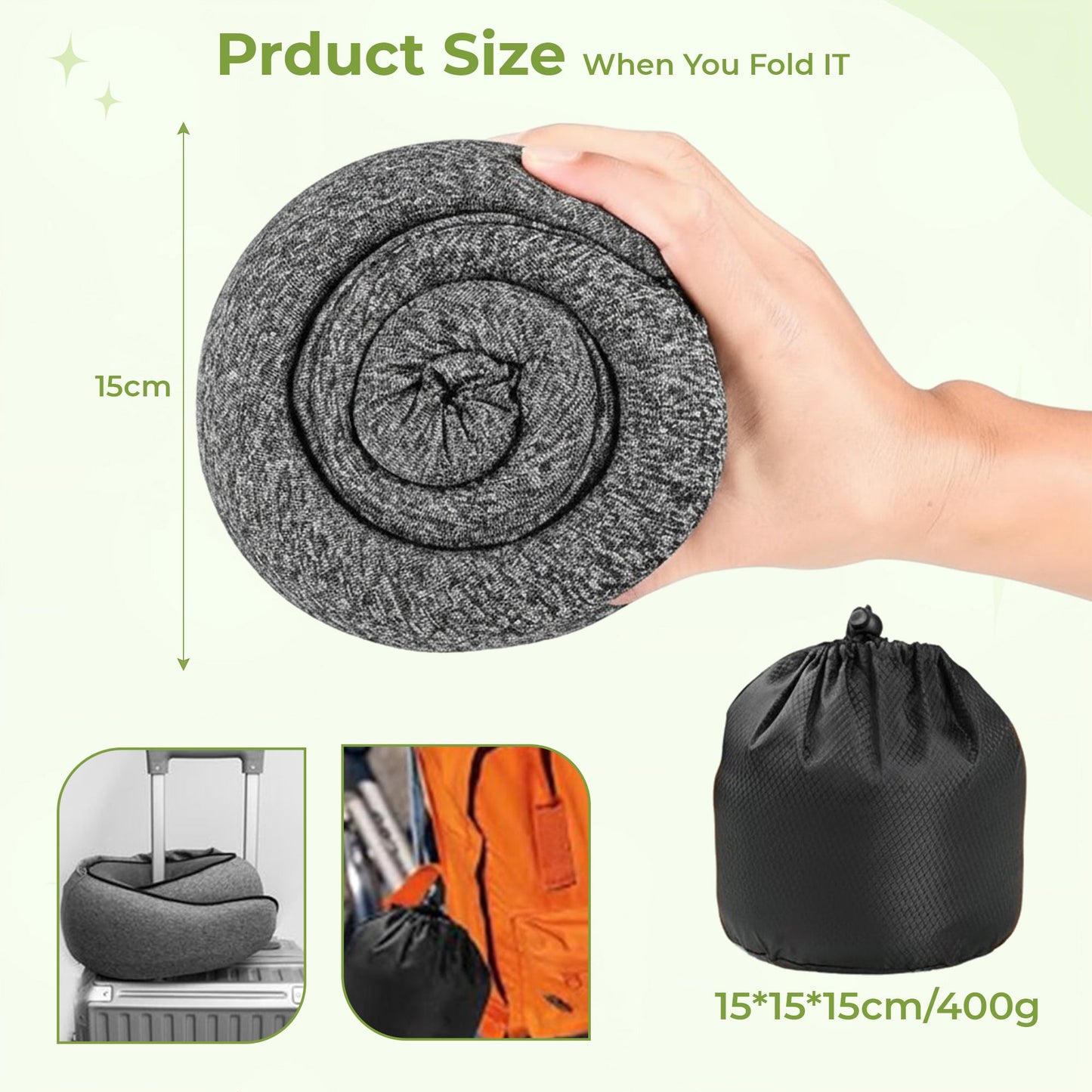 Premium Memory Foam Travel Pillow for Comfortable Sleep