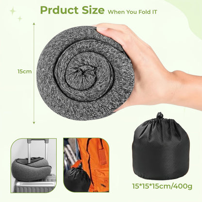 Premium Memory Foam Travel Pillow for Comfortable Sleep