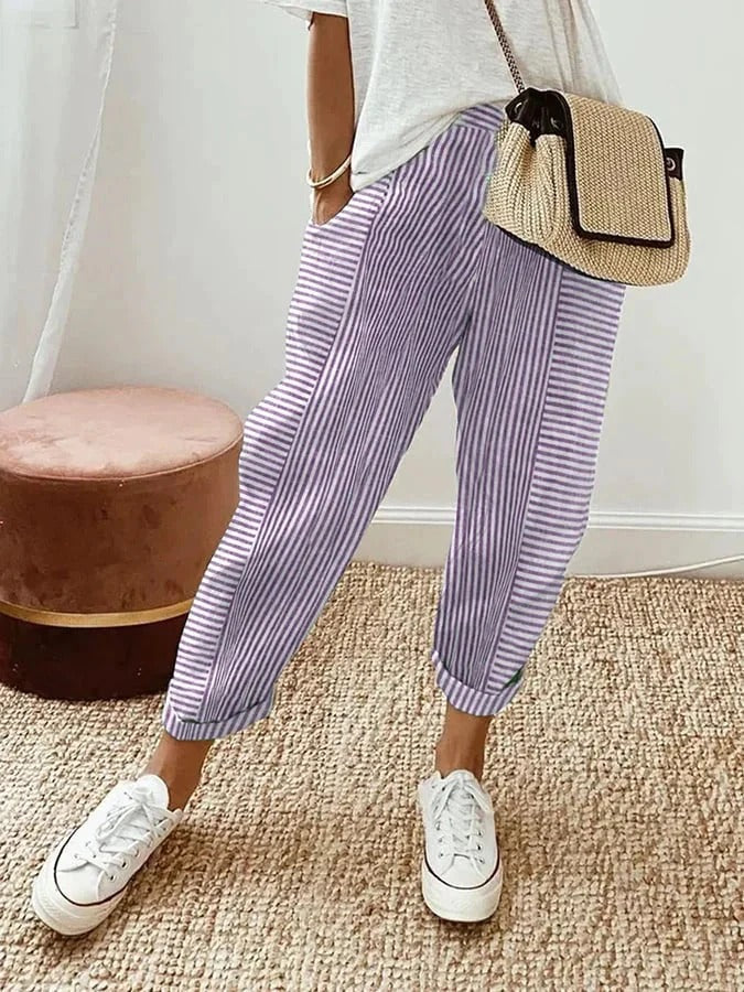 Fashionable Stripe Trousers