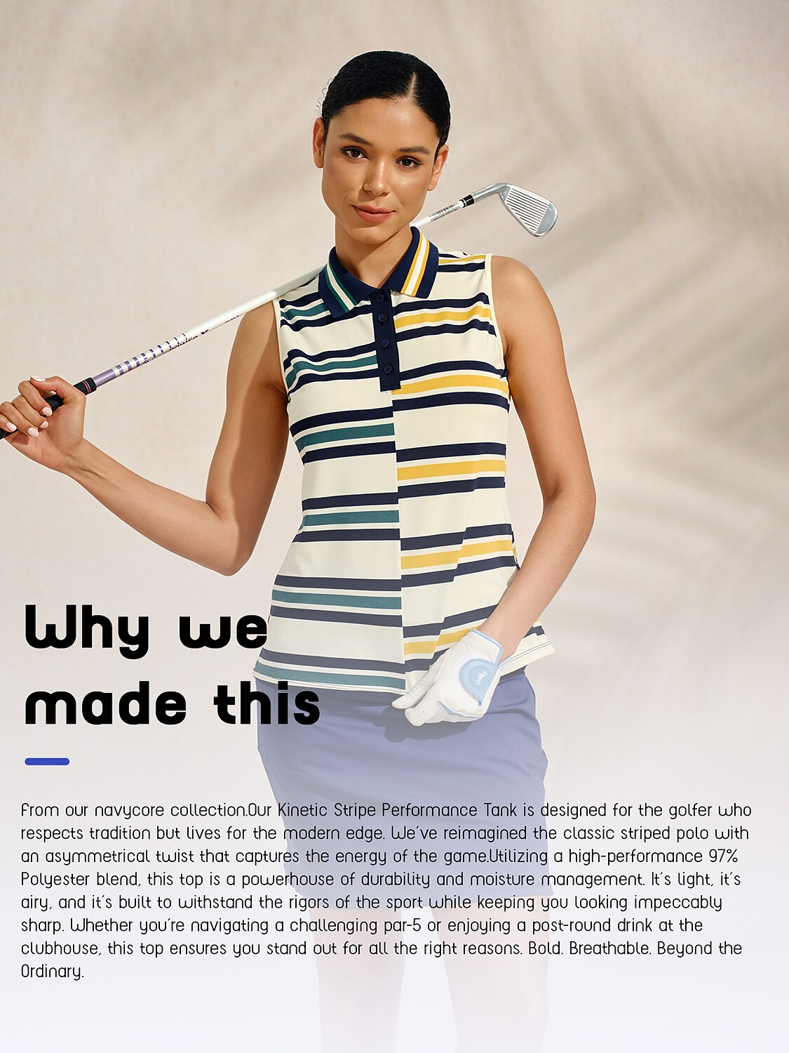 Classic Contrast Sleeveless Golf Polo Shirt