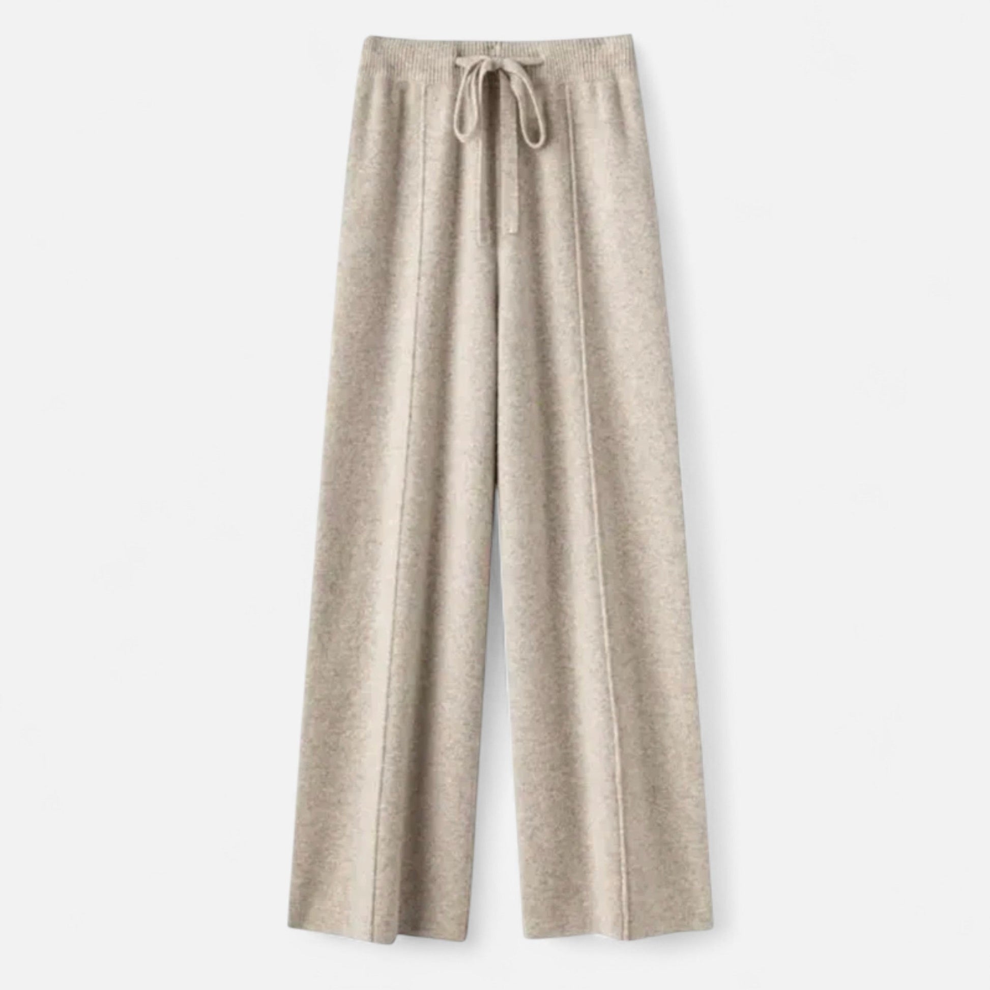 Comfortable Wool Flared Leg Knit Pants - Luxivelle