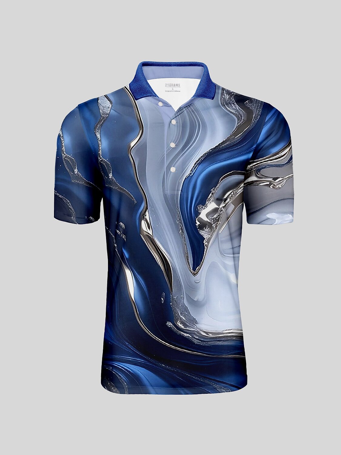 Graphic Print Men's Breathable Polo Shirt UPF 50+ - Luxivelle