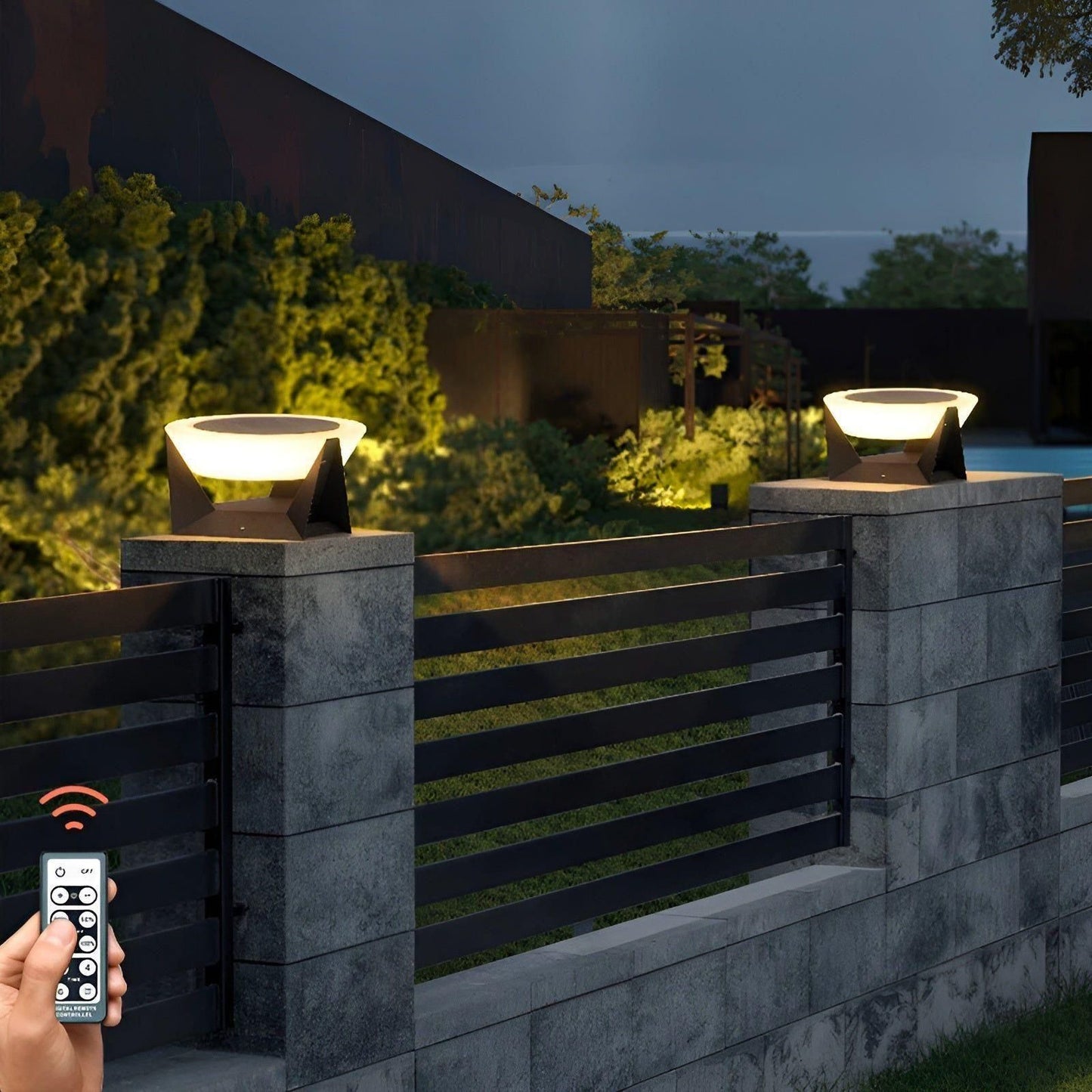 Outdoor Solar Powered Japanese Style Lamp