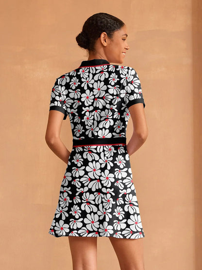 Floral Summer Short Sleeve Midi Dress