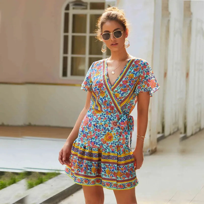 Pretty Summer Short Sleeve Women's Dress