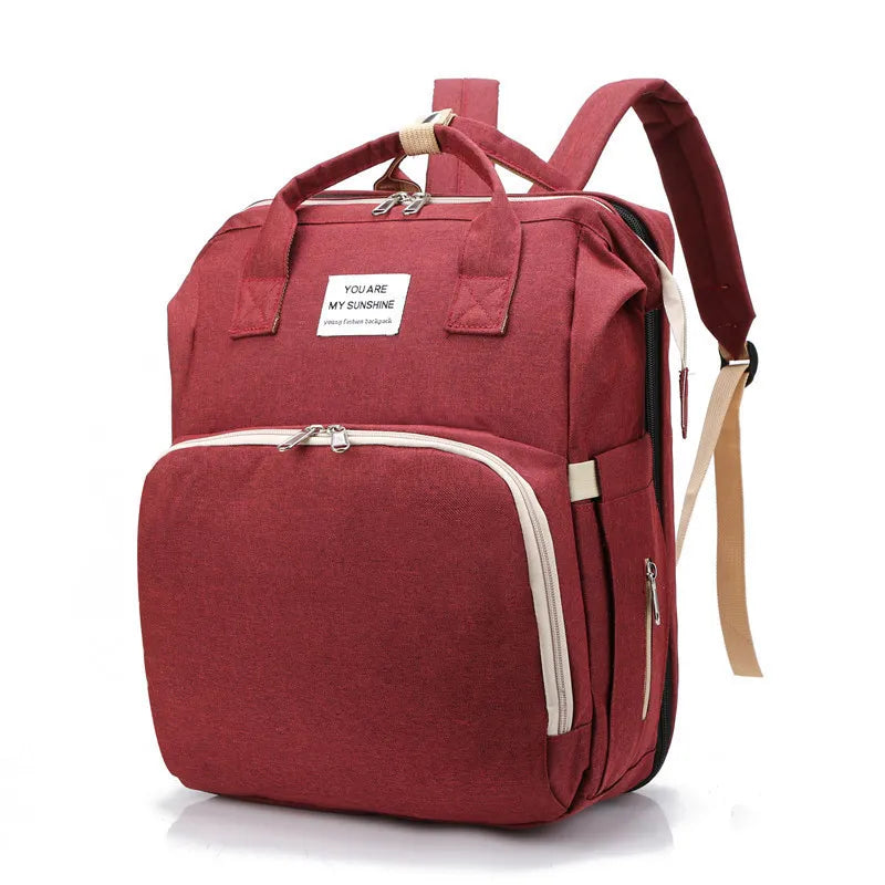 Practical Baby Changing Bag with Portable Bed & USB Charger