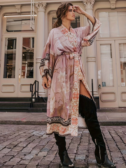 Women's Lightweight Floral Robe Kimono