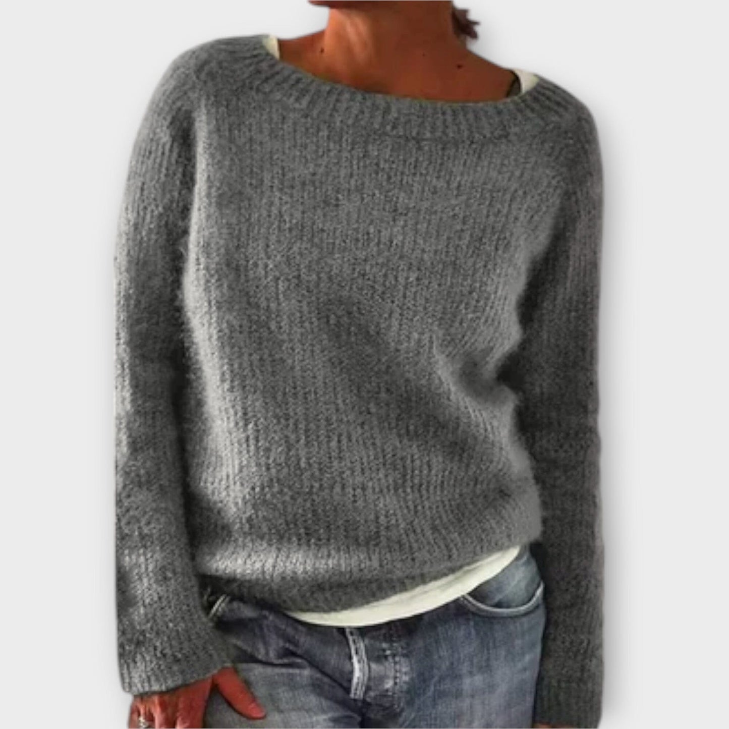 Classic Crew Neck Knit Sweater