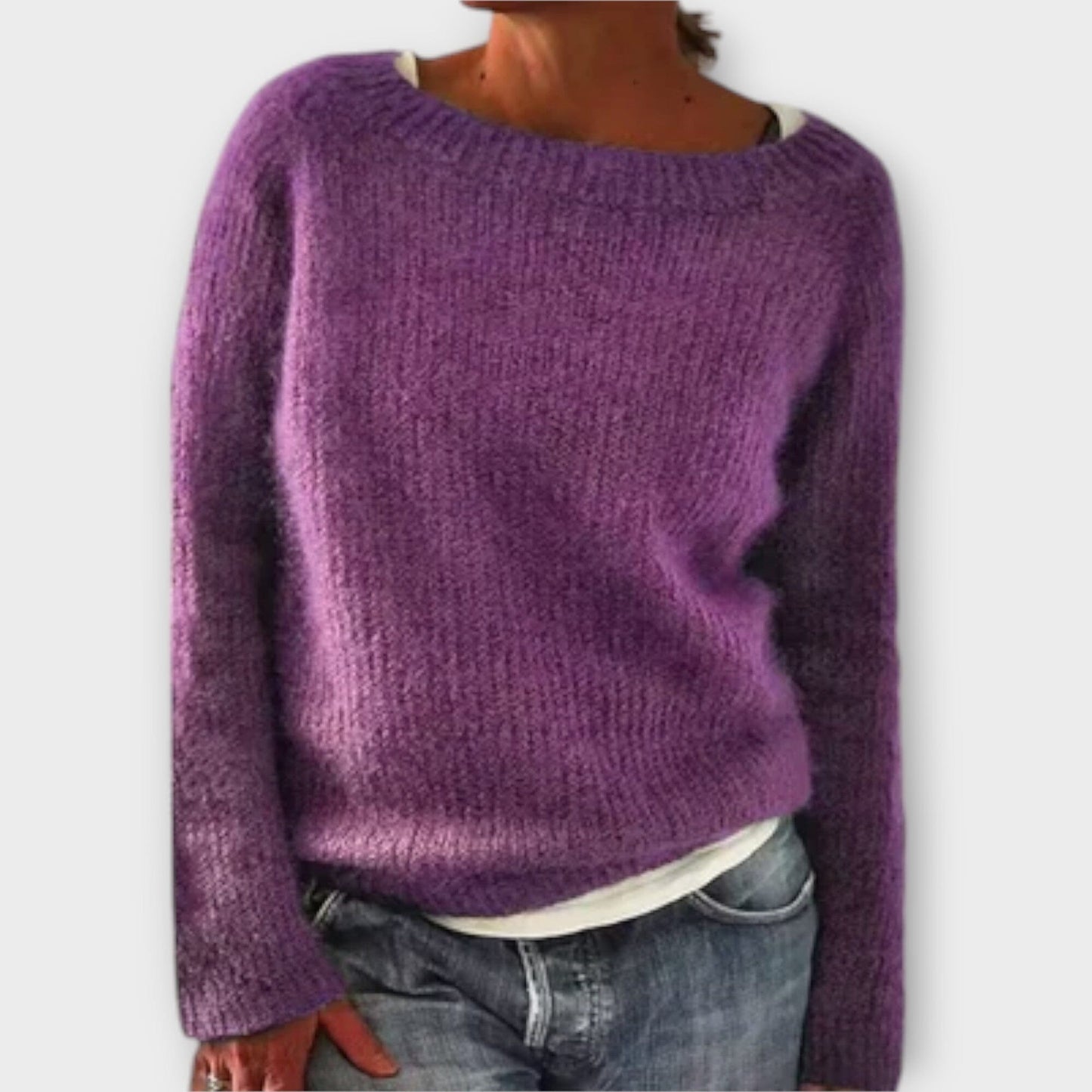 Classic Crew Neck Knit Sweater