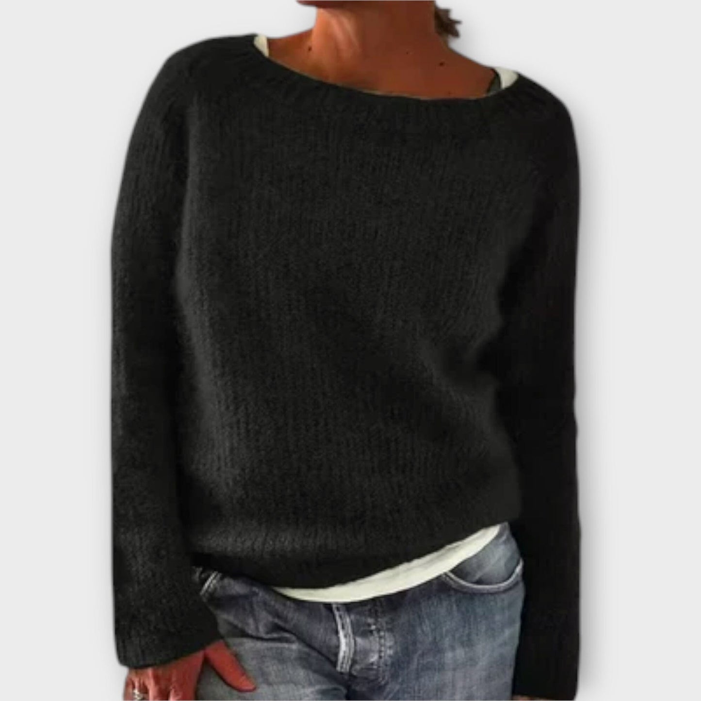 Classic Crew Neck Knit Sweater