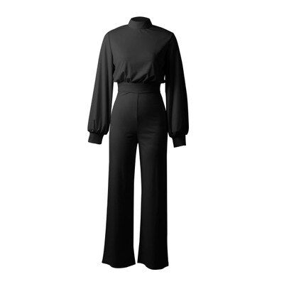 Ladies Elegant Puffed Sleeve Jumpsuit