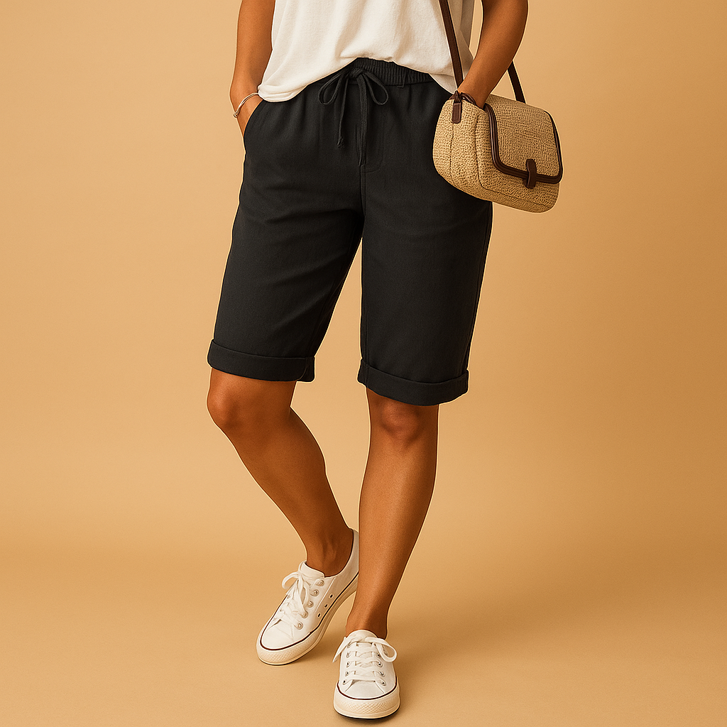 Comfortable Women's Elastic Capri Pants - Luxivelle