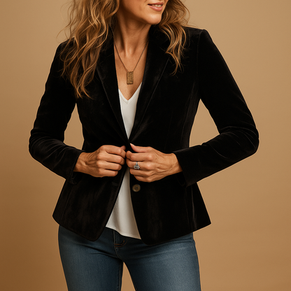 Classic Fit Women's Blazer with Pockets - Luxivelle