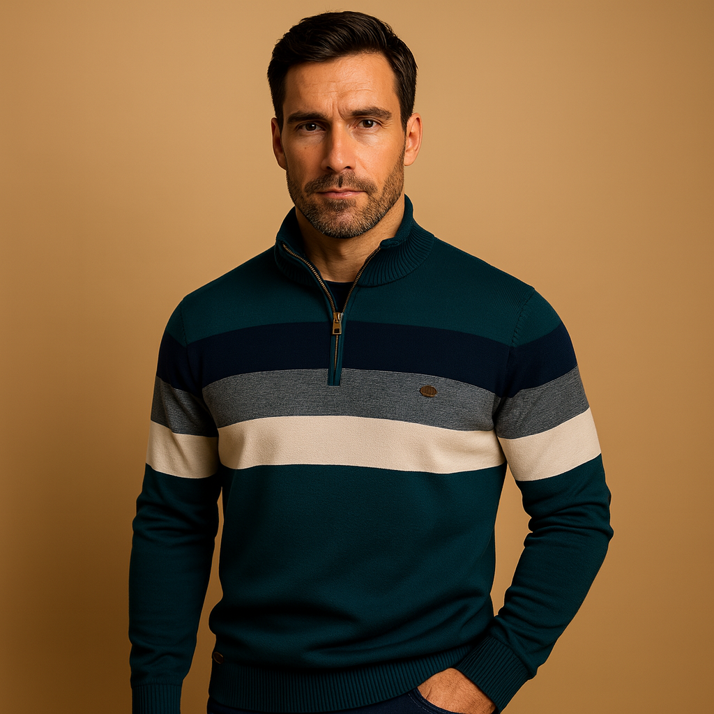 Classic Men's Striped Sweater - Luxivelle