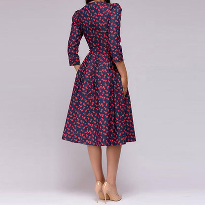 Fashionable Ladies Floral Midi Dress