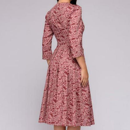 Fashionable Ladies Floral Midi Dress