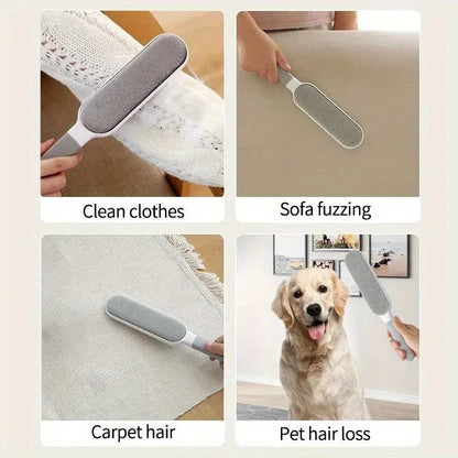 Reusable microfiber dust brush with soft bristles, ideal for cleaning dust, lint, and pet hair from various surfaces efficien
