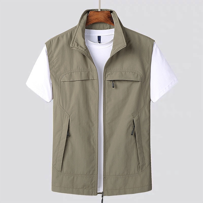 Men's Casual Short Sleeve Pocket Sweater
