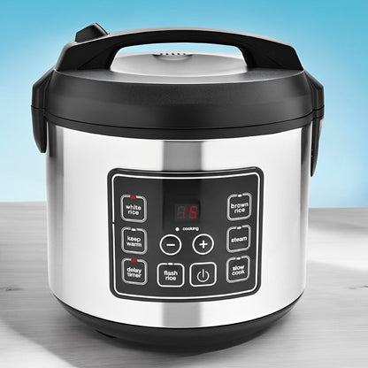 Large Capacity Smart Rice Cooker - Stainless Steel - Luxivelle