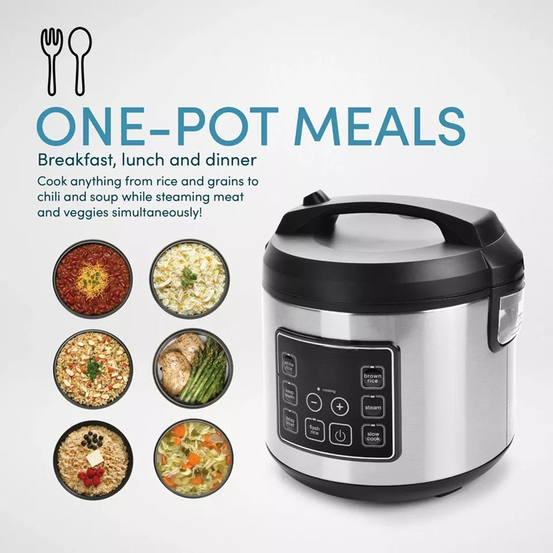 Large Capacity Smart Rice Cooker - Stainless Steel