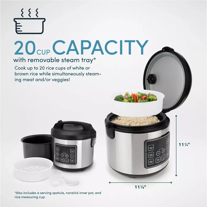 Large Capacity Smart Rice Cooker - Stainless Steel