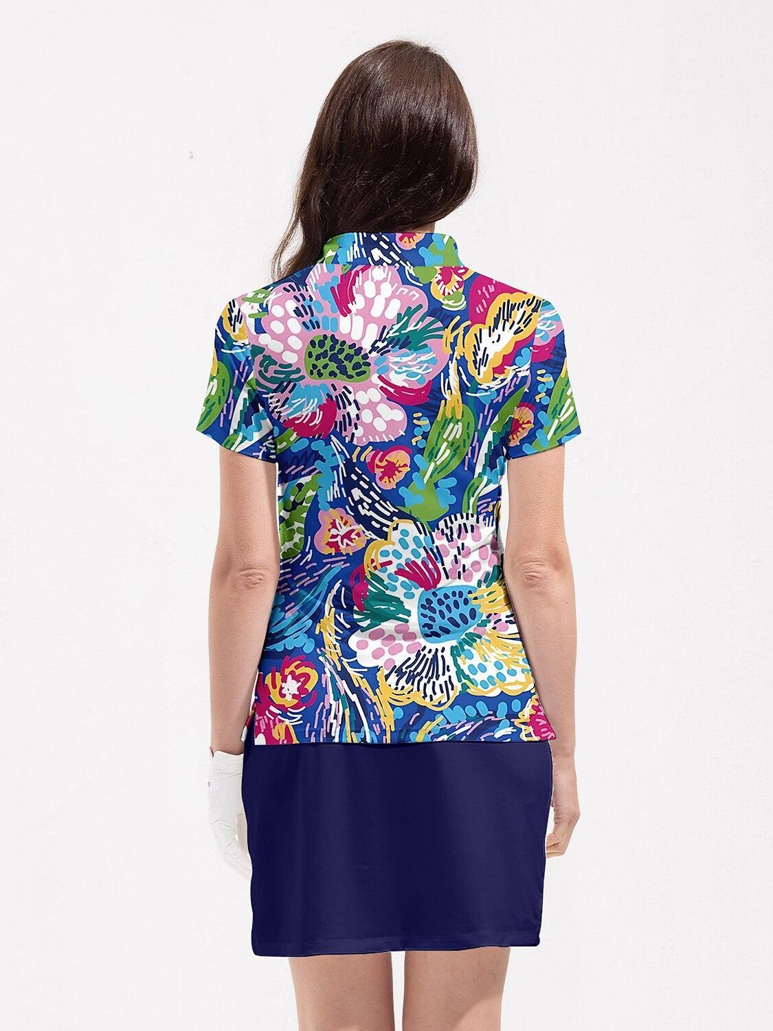 Vibrant Summer Golf Quarter Zip UPF Protection Shirt