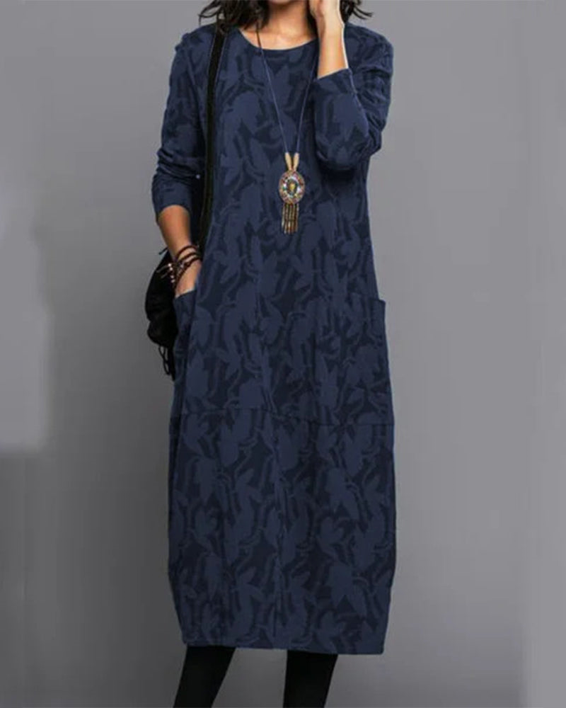 Cozy Long Sleeve Women's Winter Dress