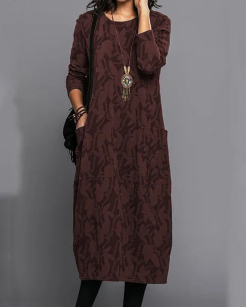 Cozy Long Sleeve Women's Winter Dress