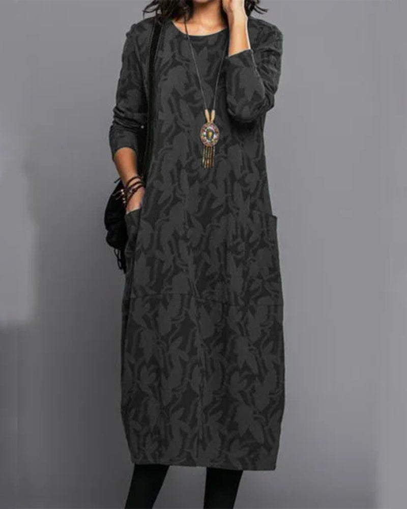Cozy Long Sleeve Women's Winter Dress - Luxivelle