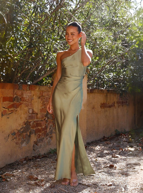 Chic Side Slit Midi Dress for Women
