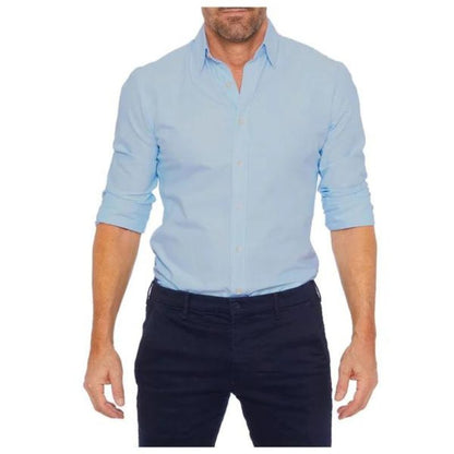 Smooth Zip Up Men's Dress Shirt