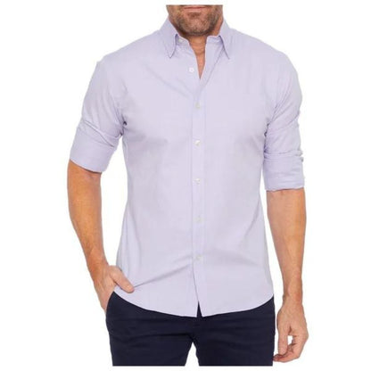 Smooth Zip Up Men's Dress Shirt