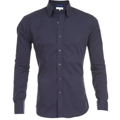 Smooth Zip Up Men's Dress Shirt