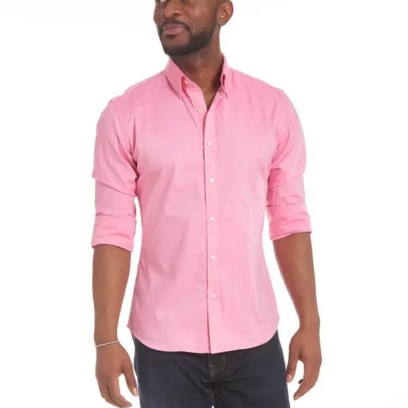 Smooth Zip Up Men's Dress Shirt