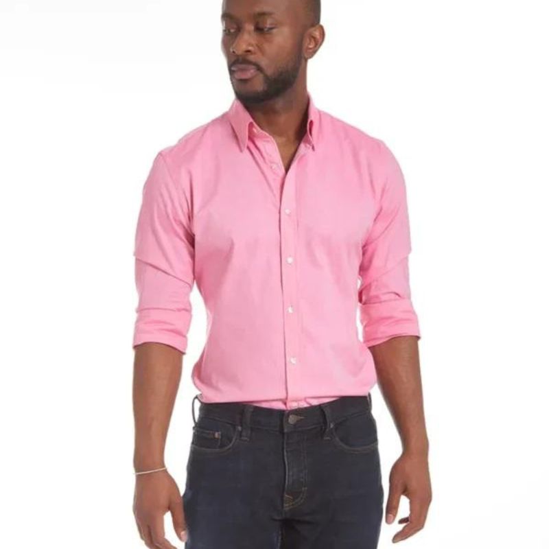 Smooth Zip Up Men's Dress Shirt