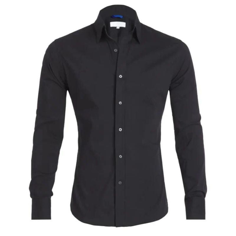 Smooth Zip Up Men's Dress Shirt