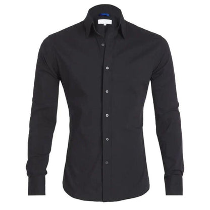 Smooth Zip Up Men's Dress Shirt