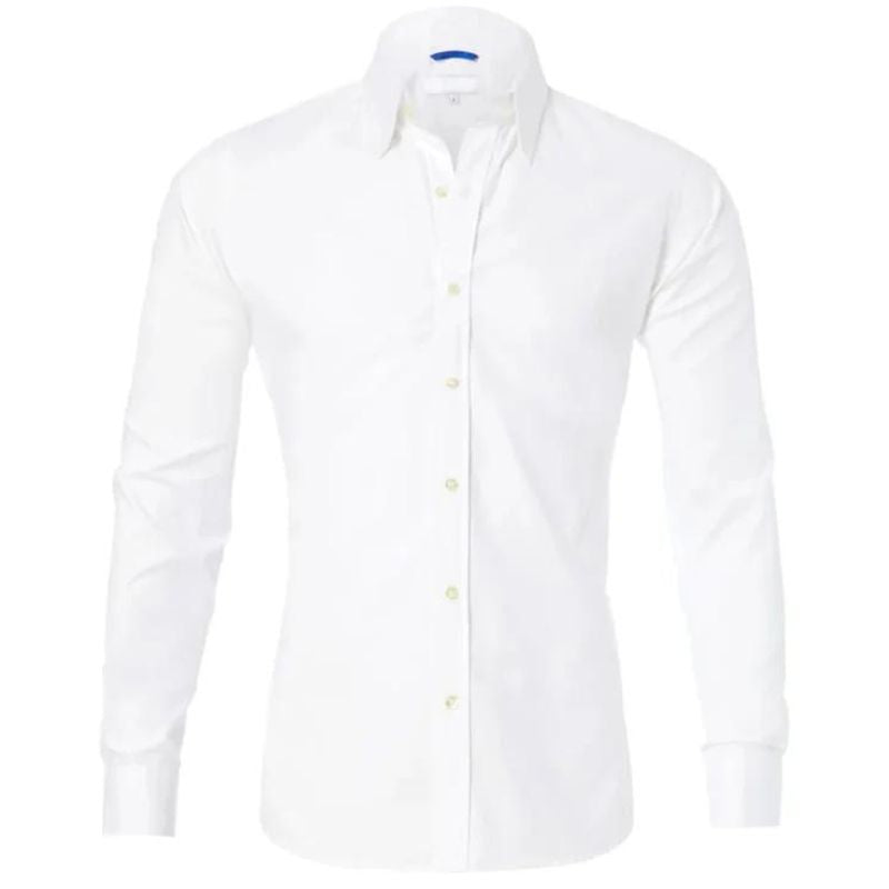 Smooth Zip Up Men's Dress Shirt
