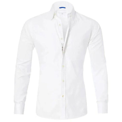 Smooth Zip Up Men's Dress Shirt