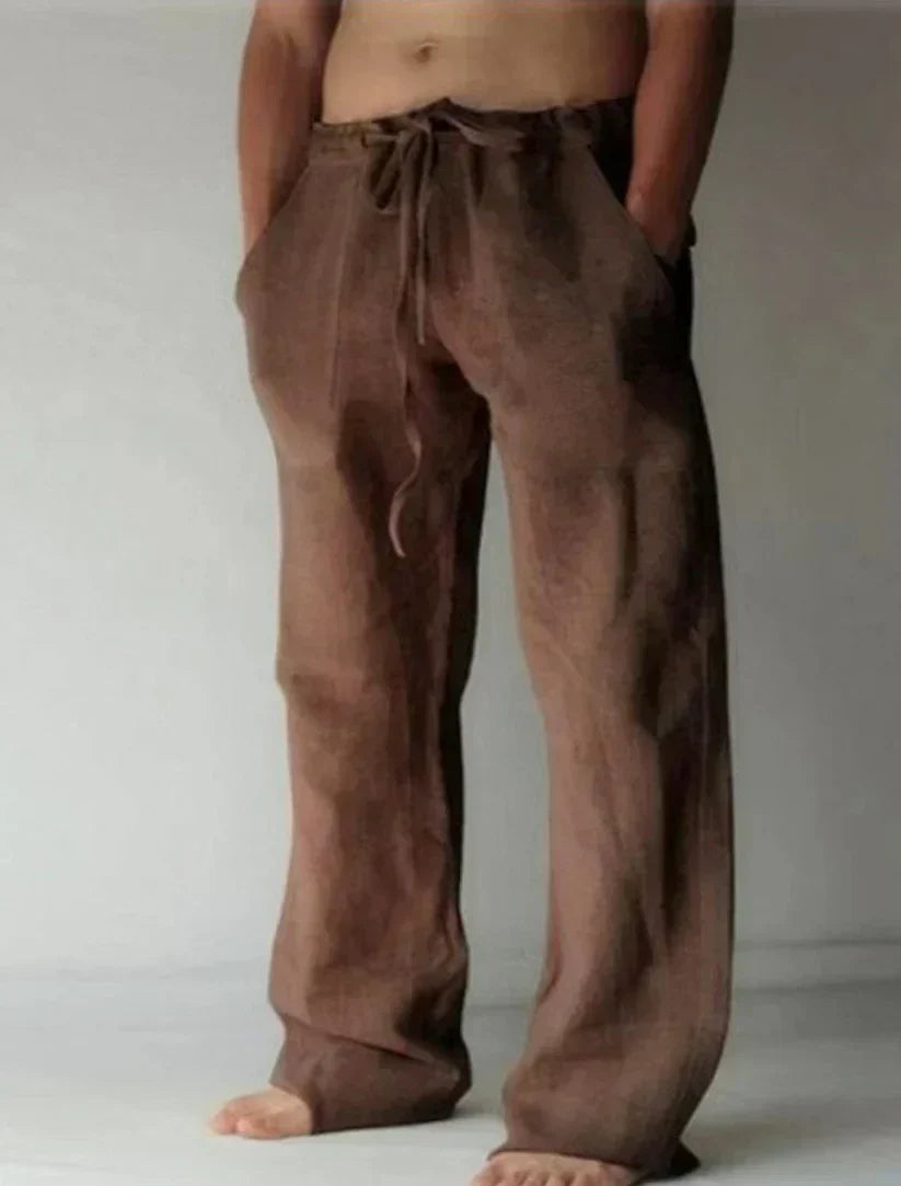 Relaxed Fit Mens Summer Pants Lightweight Breathable Beach Trousers