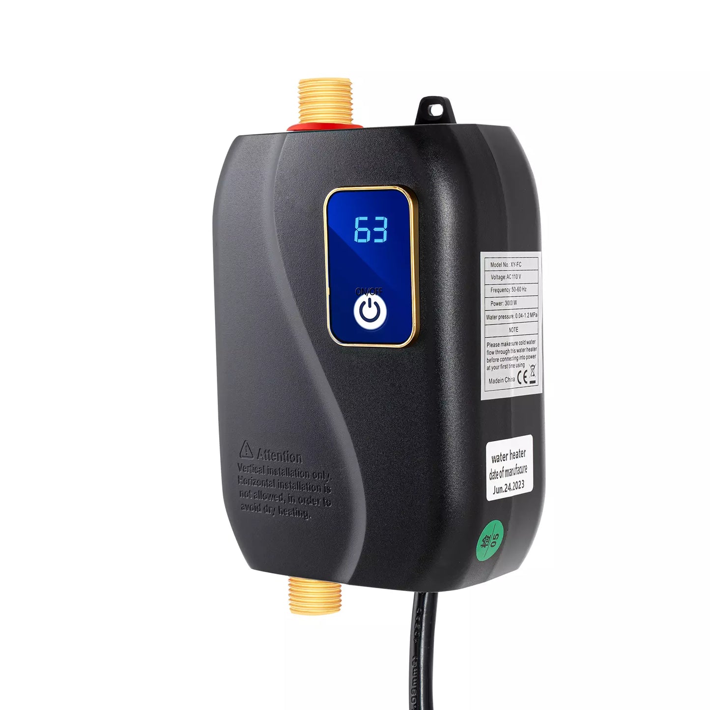 Space Saving Electric Water Heater – Fast Hot Water Supply - Luxivelle