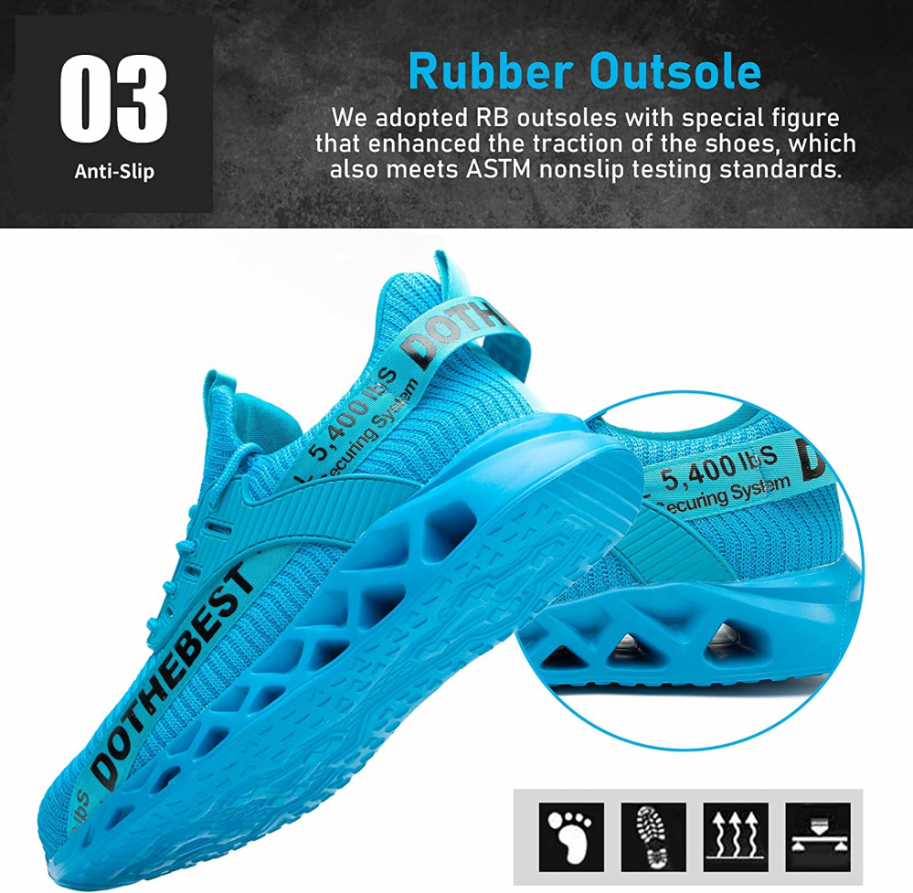Lightweight Ventilated Safety Work Shoes
