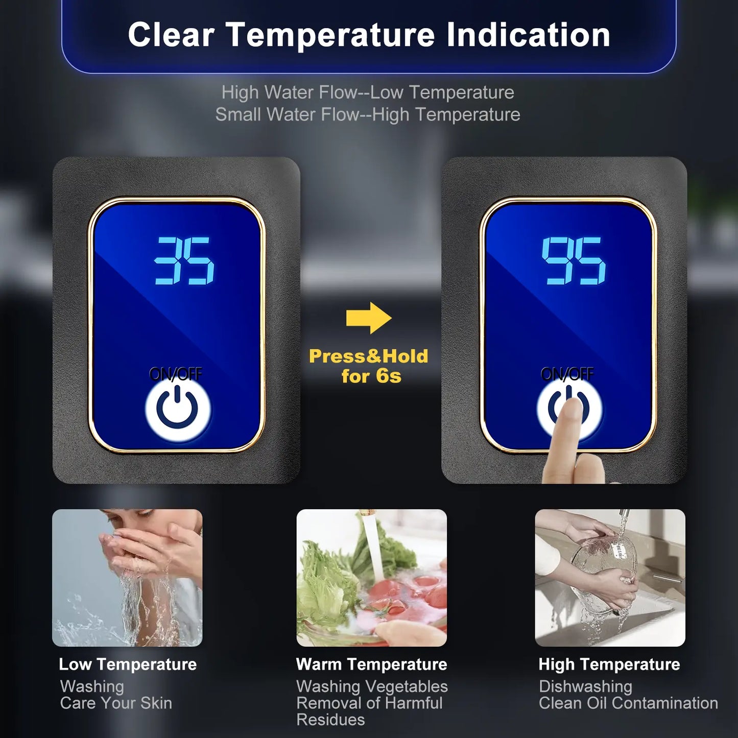 Space Saving Electric Water Heater – Fast Hot Water Supply