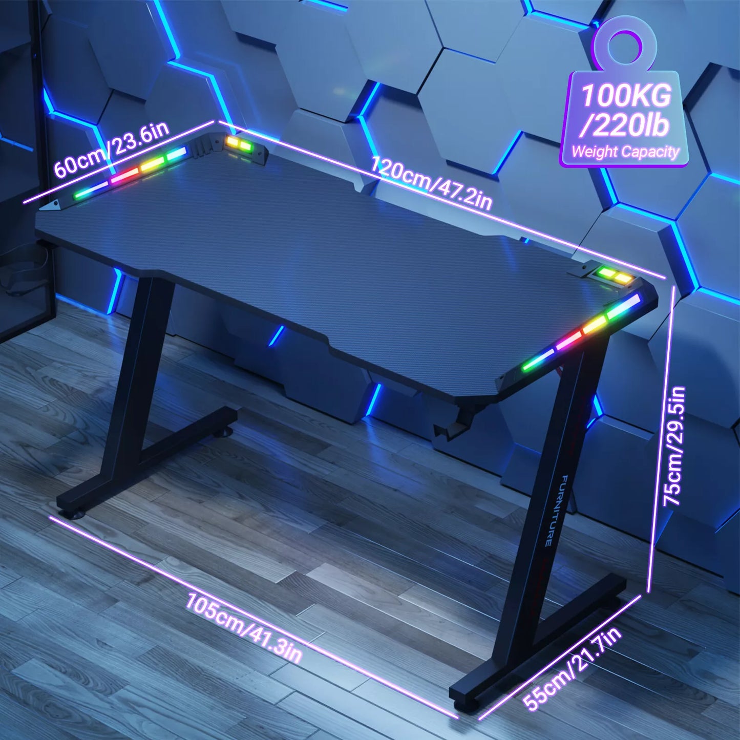 Durable Carbon Fiber Gaming Table