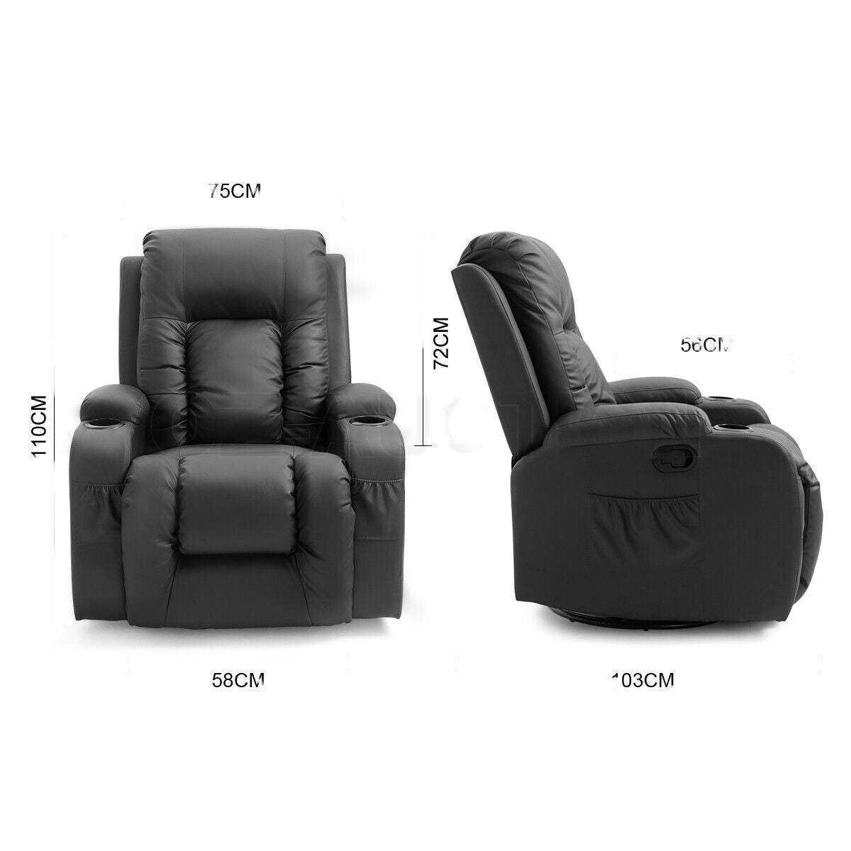 Heated Massage Reclining Chair