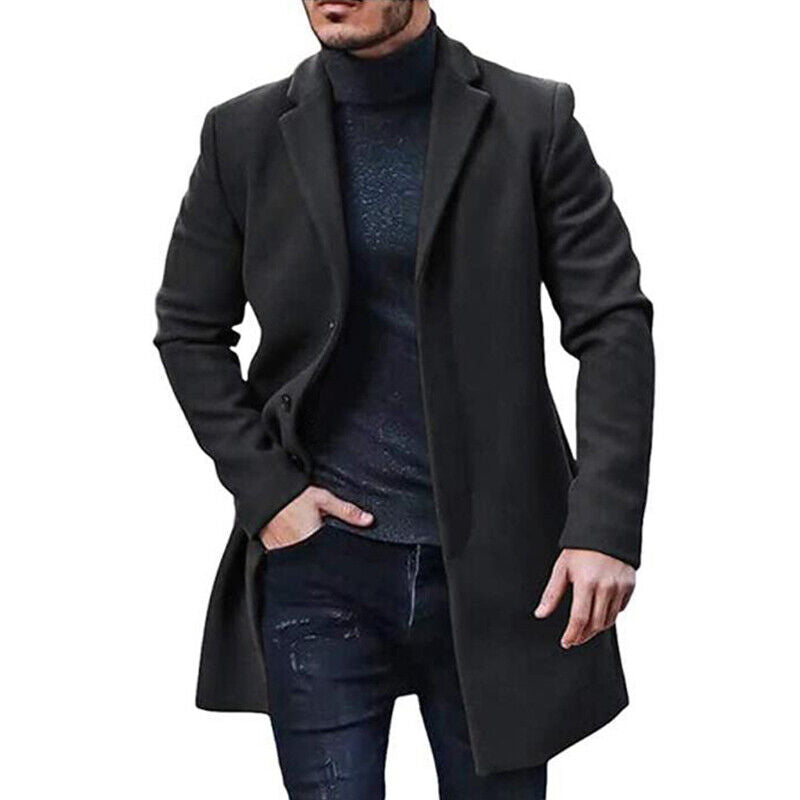 Timeless Slim Fit Mens Overcoat - Luxivelle