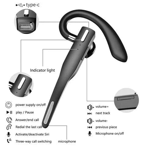 Long Lasting Wireless Bluetooth 5.1 Noise Cancelling Headphones